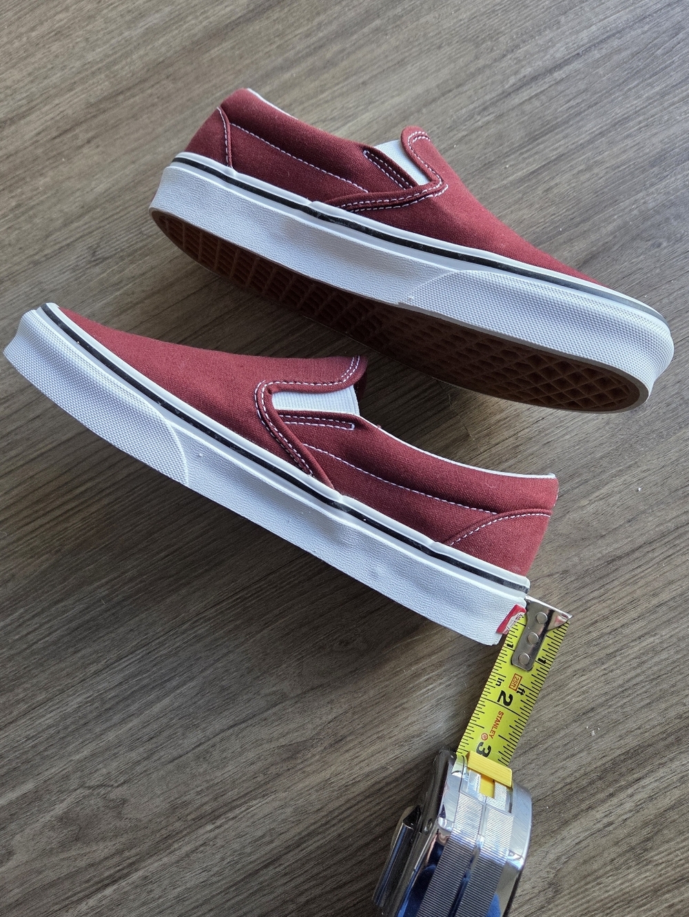 Vans Old Skool Maroon Slip-On Sneakers, Women's Size 6.5, Men's Size 5 - Picture 7 of 12
